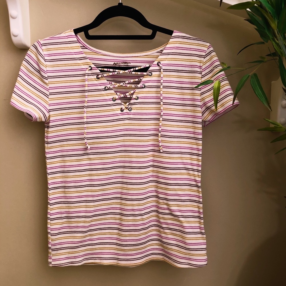 Arizona Jean Co. | Striped Lace-Up Shirt